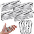 100Pack Spring Snap Hooks Carabiner, M5 3/16" Carabiner Clips Keychain Small 2" by REDOVANT