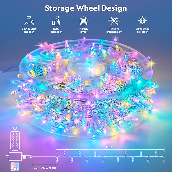 JMEXSUSS 400 LED Easter Lights Indoor Outdoor, 132FT Easter String Lights Plug - Image 5