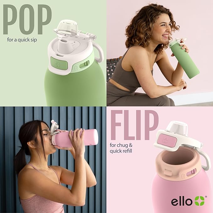 Ello Pop & Fill 32oz Stainless Steel Water Bottle - Image 4