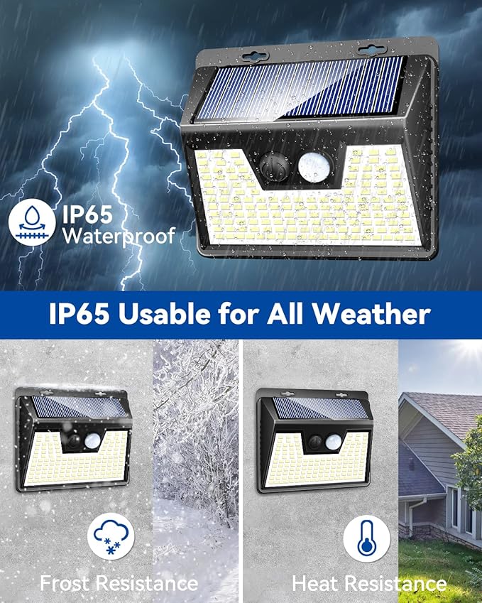 Peasur Solar Powered Lights Outdoor, 140LED 16Pack Motion Sensor Light Outside - Image 4