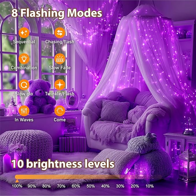 HXWEIYE Rechargeable Fairy Lights - Image 8