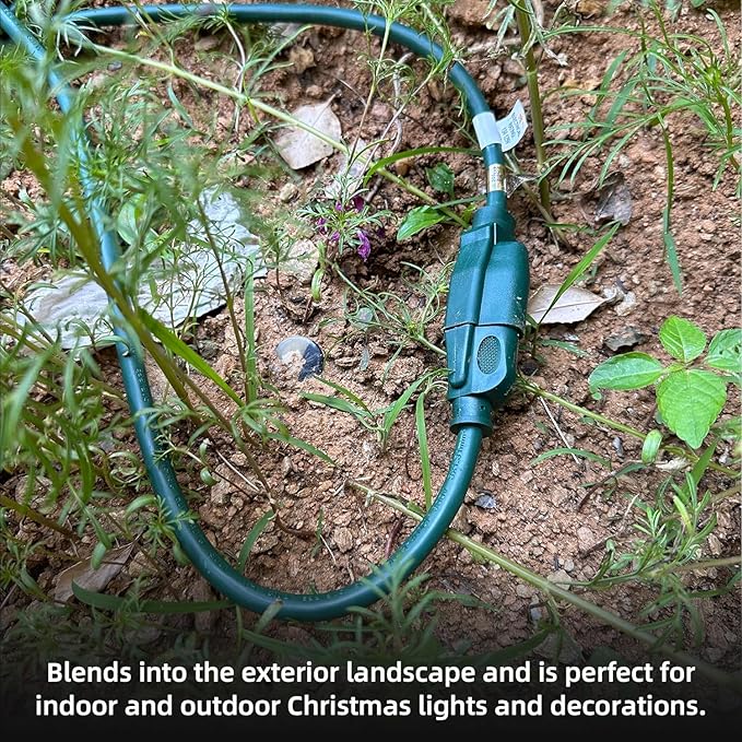 YOJOE Indoor Outdoor Extension Cord, 3 Prong 10A Weatherproof Power Cord - Image 4