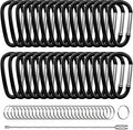 30PCS Aluminum Carabiner Clips by XIECHANEE