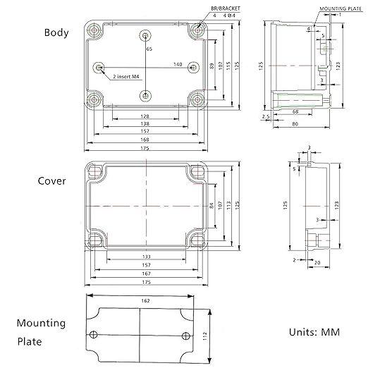 QILIPSU Outdoor Junction Box IP67 Waterproof Project Box ABS Plastic - Image 6