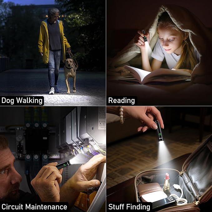Blukar Rechargeable EDC Flashlight, 360L Mini Keychain Flash Light - Image 8