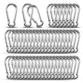 Carabiner Clip Hooks, 304 Stainless Steel Spring Snap Hook Fits Camping Hiking by KINLINK