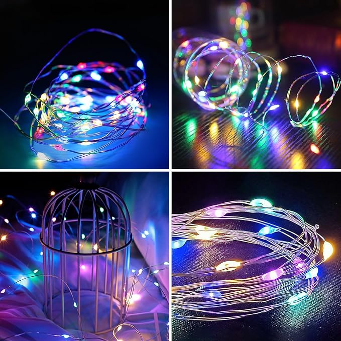 2-Pack 200 LED Solar Fairy Lights Outdoor, Upgraded Oversize Lamp Beads & Super - Image 2