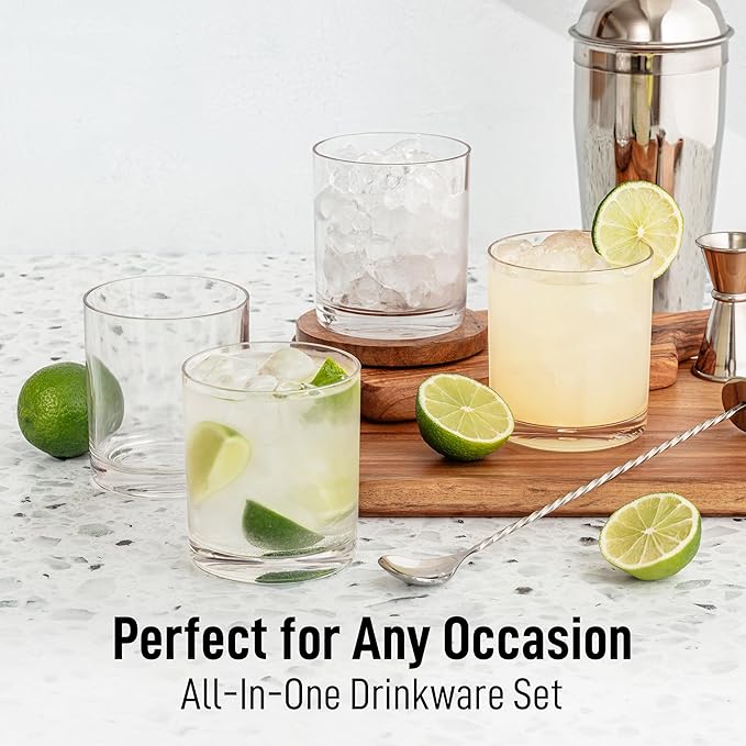 Zulay Kitchen Plastic Drinking Glasses – 12oz Rocks Acrylic Shatterproof Cups - Image 5