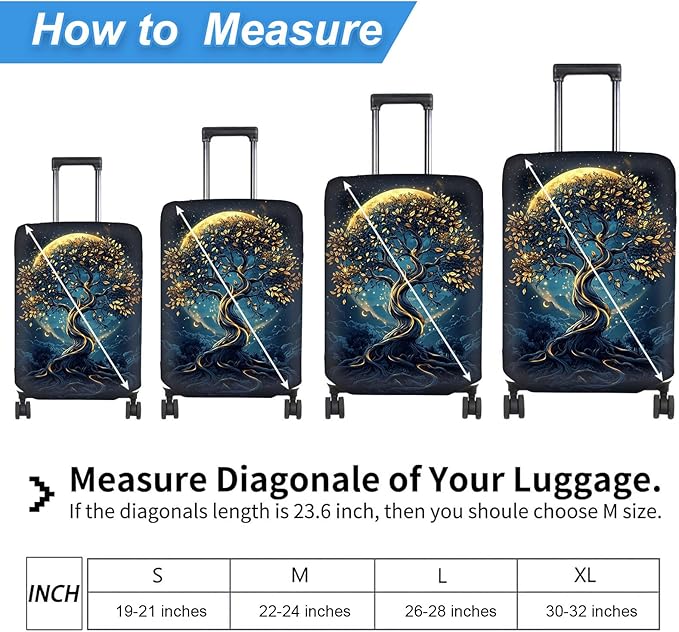 Luggage Cover Protector for 26-28 Inch Suitcases, TSA Approved Elastic Travel - Image 2