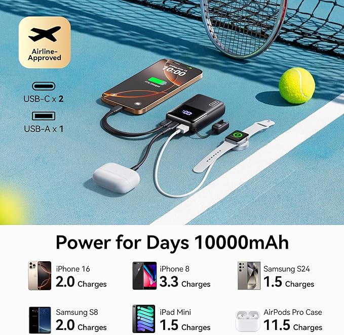 INIU Mini Portable Charger, Small 45W PD Power Bank, 10000mAh USB C in&Out Fast - Image 6