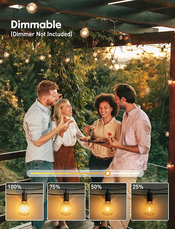 Brightown LED Outdoor String Lights - 150FT Patio Lights - Image 9