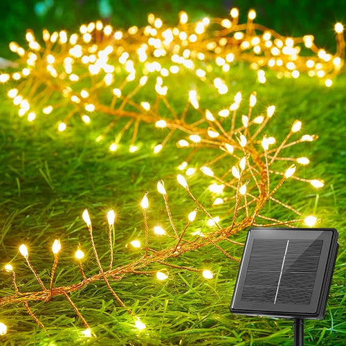 120LED 10FT Solar Fairy Lights Outside Waterproof, 8 Lighting Modes IP65 by Brightown