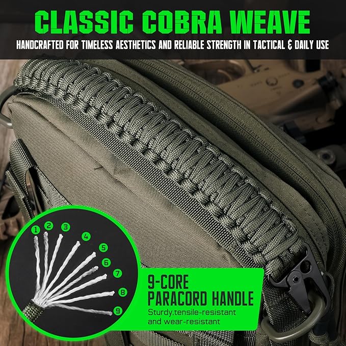 Tactical Paracord Handle，9-core Weaving Paracord Strap - Image 4