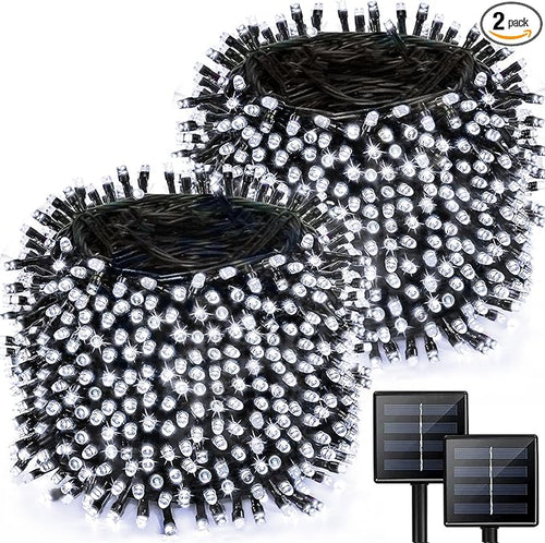 2 Pack Solar String Lights for Outside, 170 FT 480 LED Solar String Lights by Albelt