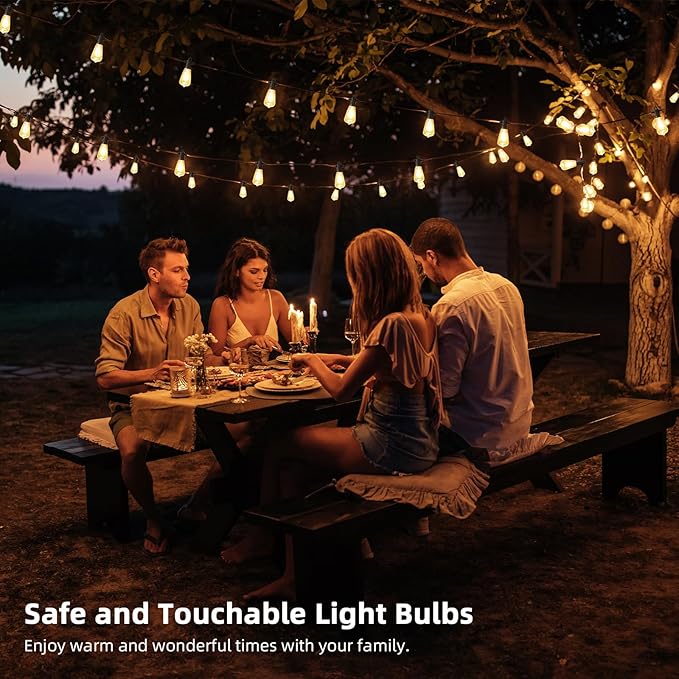 FOOMAN LED Outdoor String Lights, 100FT Outside Waterproof Patio Lights - Image 9
