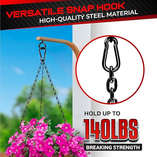 PAMAZY 8Pcs 2.36In Spring Snap Hooks, Carabiner Clip, Heavy Duty Rope Connector - Image 2