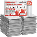SecuCaptain Survival Emergency Thermal Blankets: 75 Pack Extra Large 84” x63” by SecuCaptain
