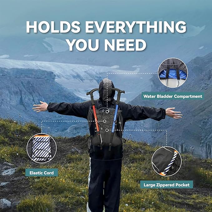 XBT Hydration Pack with 2L Water Bladder – Lightweight Running Vest - Image 3