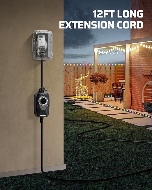 DEWENWILS Light Timer Outdoor Weatherproof - Image 2