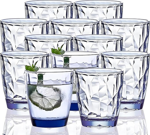 10 Oz Unbreakable Tritan Drinking Glasses Shatterproof Acrylic Glasses by VEILEDGEM