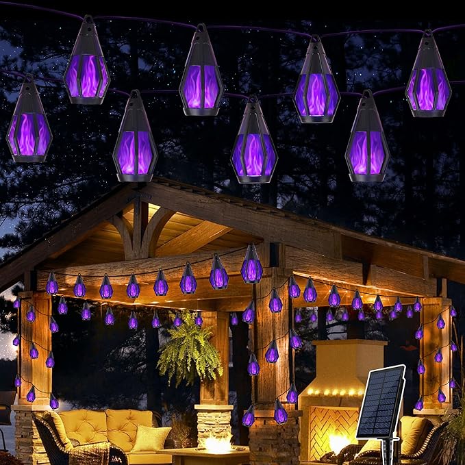 Solar String Lights for Outside, 21Ft Solar Patio Lights by Jnaurb