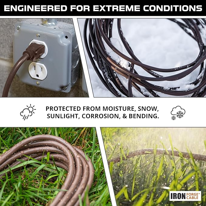 Iron Forge Cable Outdoor Brown Extension Cord 150 ft - Image 7