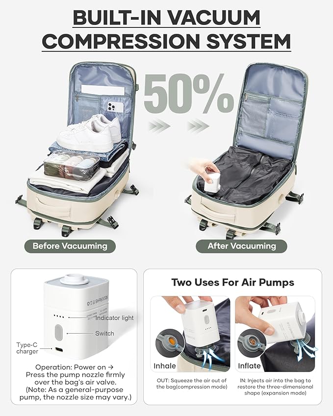 coofay Vacuum Backpack Travel - Image 2