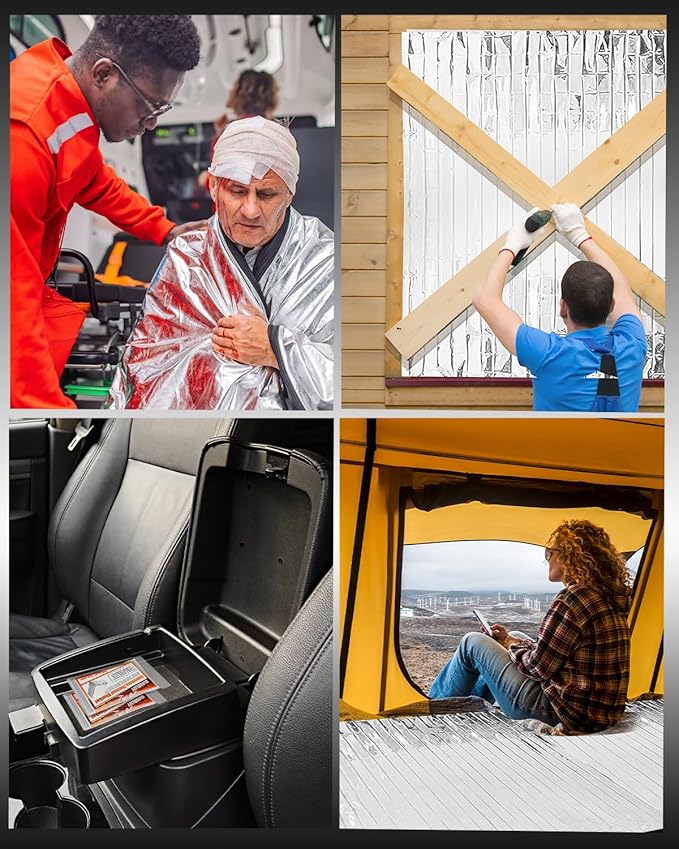 5-Pack Emergency Thermal Blankets, Heavy Duty Mylar Space Blanket - Image 6