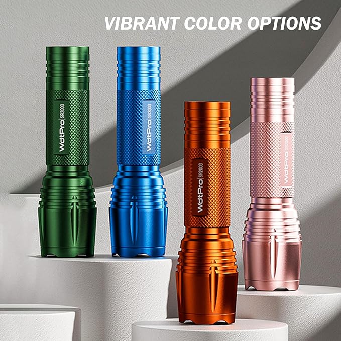 WdtPro LED Flashlight High Lumens SR2000 Pro, 4 Pack Brighter Tactical - Image 7