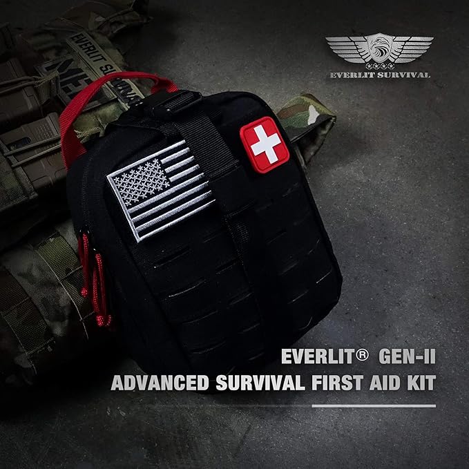 Everlit Survival Upgraded Survival First Aid Kit Emergency Gear Trauma Kit - Image 7
