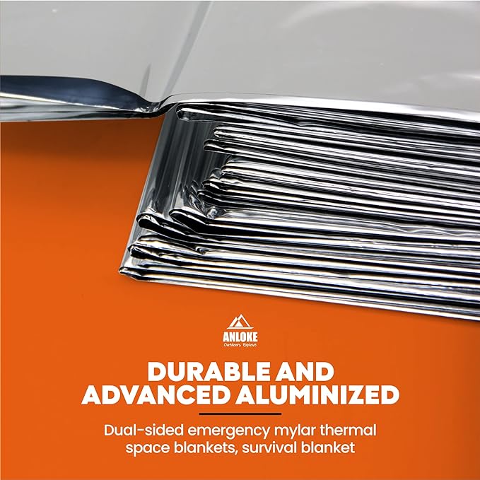ANLOKE Emergency Blankets Mylar Thermal Blanket- of Gigantic Space Blanket 82 * - Image 7