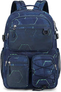 Lohol Multi-Pocket Backpack for School College Travel, Heavy Duty Big Bookbag by Lohol