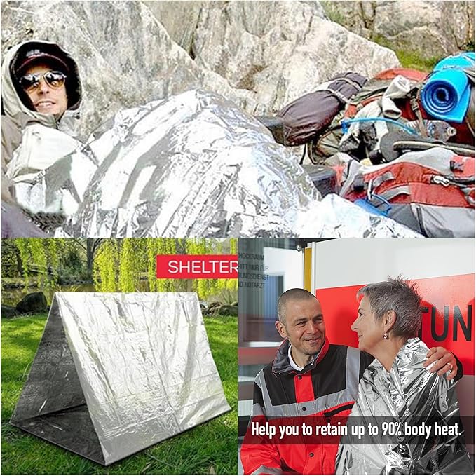 MEETSWEET Emergency Rescue Blanket Outdoor Survival Blanket Waterproof - Image 6