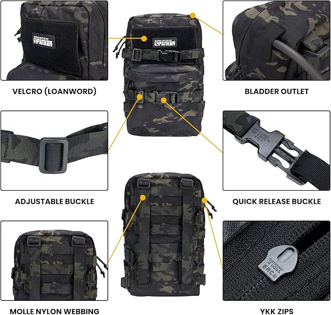 EXCELLENT ELITE SPANKER Tactical MOLLE Hydration Backpack Water Bladder Carrier - Image 3
