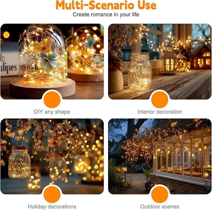 ZSJWL 6 Pack Rechargeable Fairy Lights - Image 8