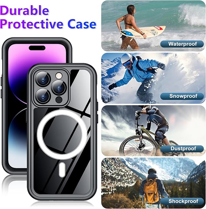 Temdan Compatible with iPhone 14 Pro Max Case Waterproof, Built-in Screen & - Image 6