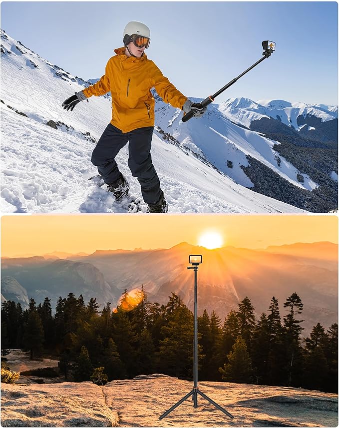 53.5" Action Camera Selfie Stick Tripod - Image 7
