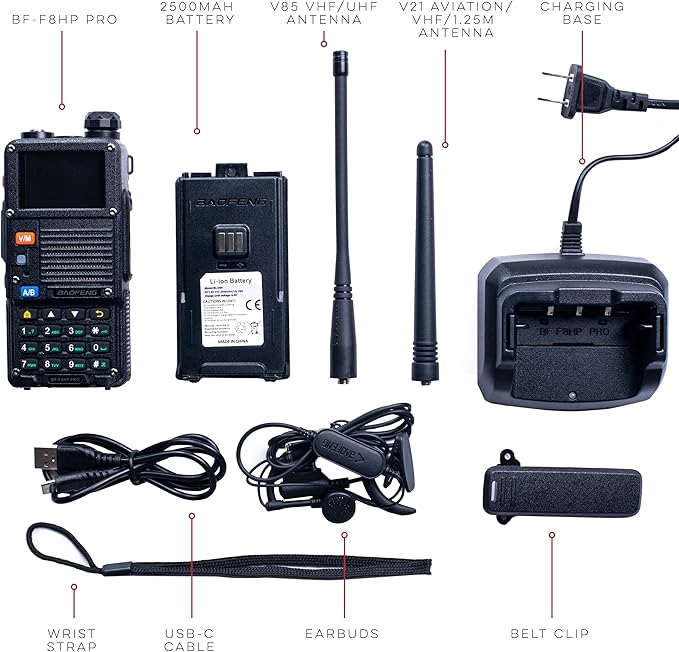 BAOFENG BF-F8HP PRO 10 W Tri-Band Two-Way Radio – UV-5R 7th Gen, 1000 Channels - Image 7