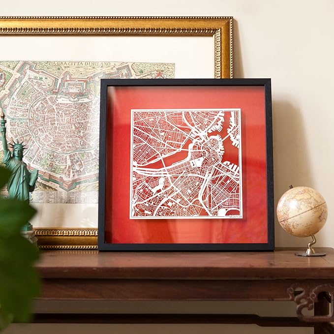 Washington D.C. Cut Map framed by O3 Design Studio, 18x18 inches, paper cutting - Image 7