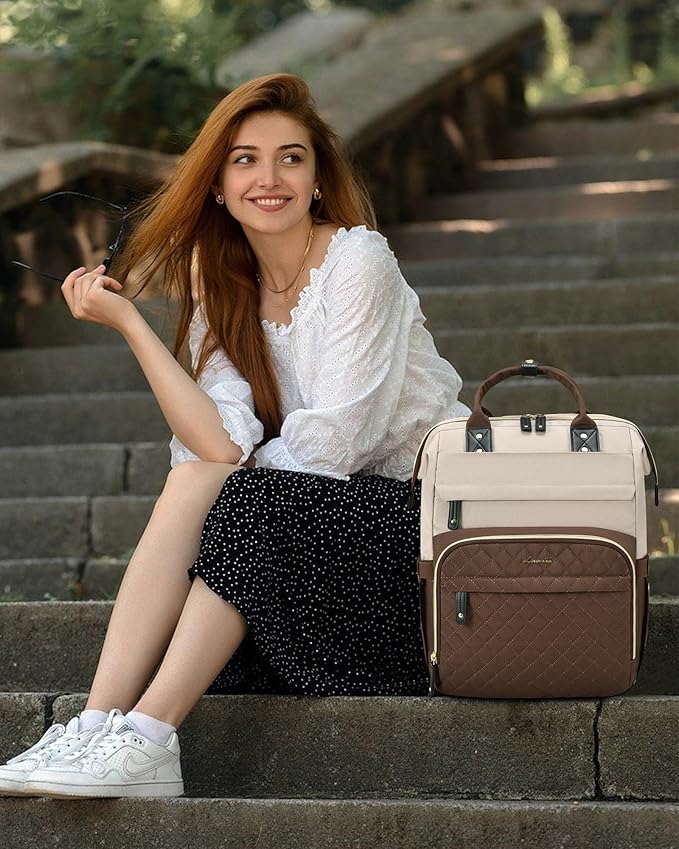LOVEVOOK Laptop Backpack for Women, 17.3 inch Waterproof Nurse Bag Teacher Work - Image 2