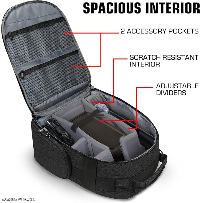 USA Gear Audio Equipment Backpack Fits Audio-Technica System 10, Shure BLX4 - Image 4