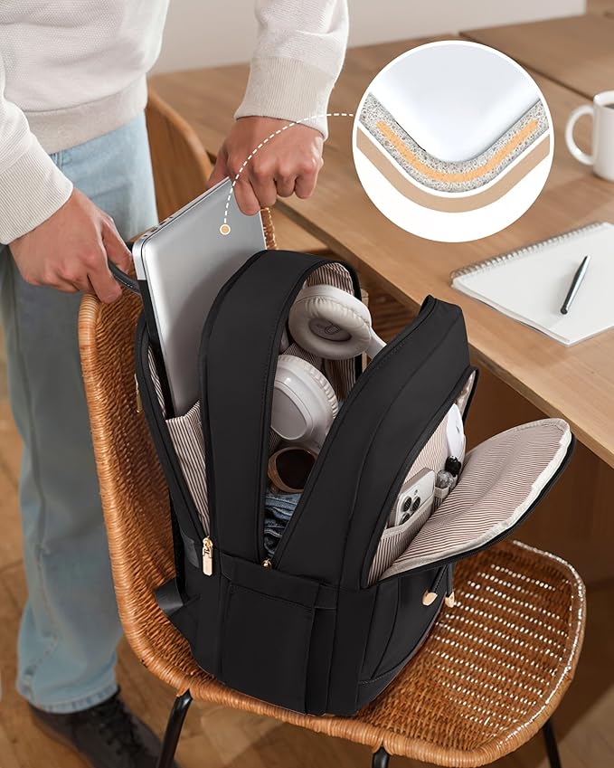 LOVEVOOK Travel Laptop Backpack Women, 15.6 Inch Anti Theft College Backpack - Image 5