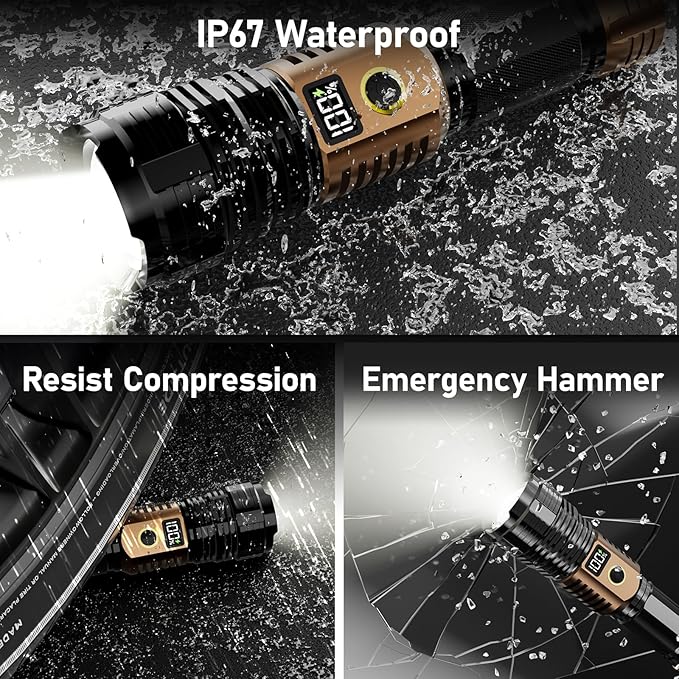 Flashlights High Lumens Rechargeable, 000LM LED Super Bright Flash Light - Image 7