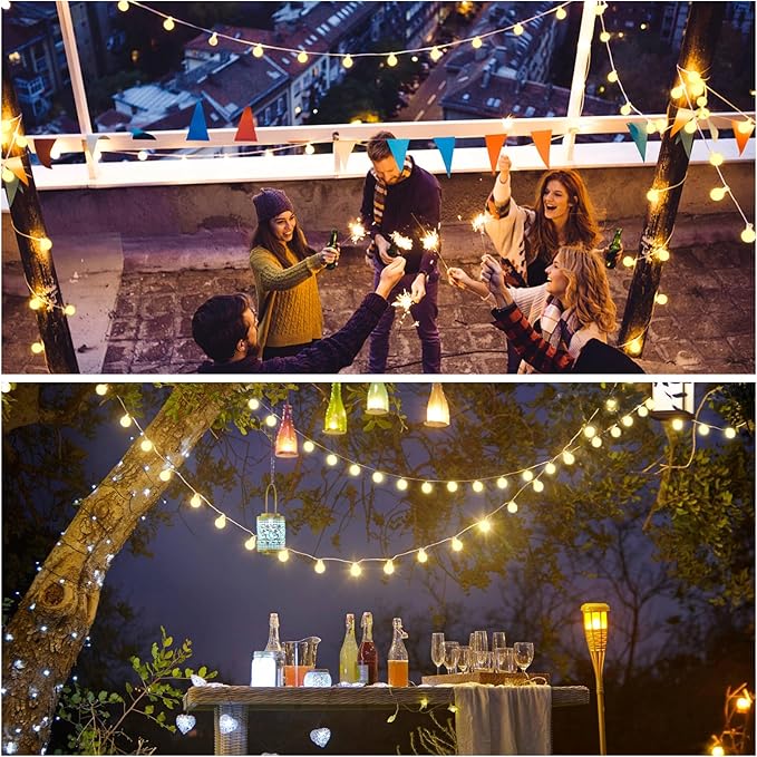 100ft Globe String Lights Indoor Outdoor Waterproof, 200 LED Christmas fairy - Image 9