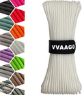 VVAAGG 1000 White Paracord Rope 100FT, 4mm Utility Parachute Cord 12 Strand by ParacordSpecialist