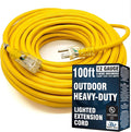 100 ft Outdoor Extension Cord Waterproof by WattsWire