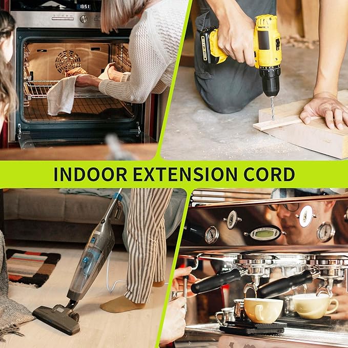 16/3 White 25 FT Extension Cord, Indoor Extension Cord - Image 7