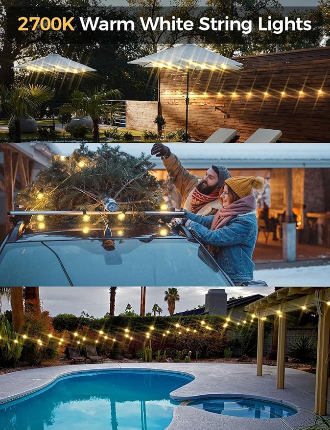 XMCOSY+ Patio Lights, Smart 50Ft Outdoor String Lights - Image 7