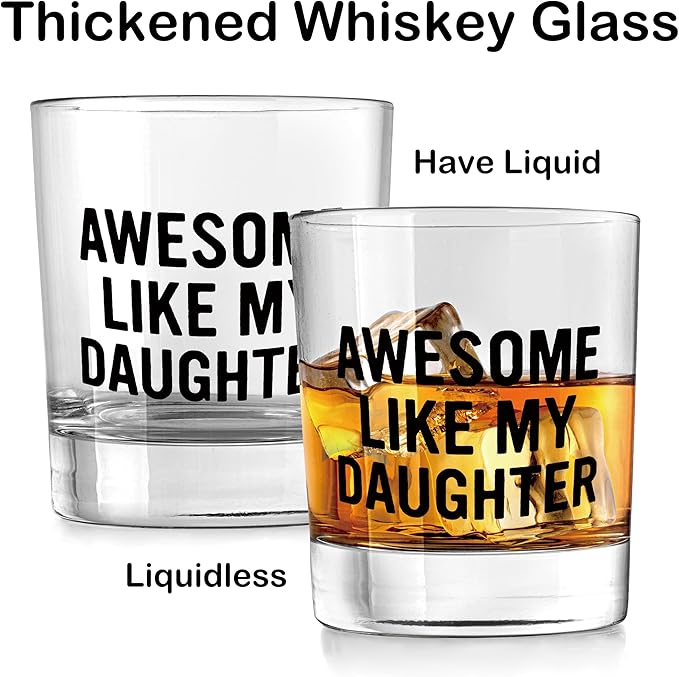 Nogrit Father's Day Whiskey Glasses from Daughter 10 oz, Funny Dad Gifts - Image 5