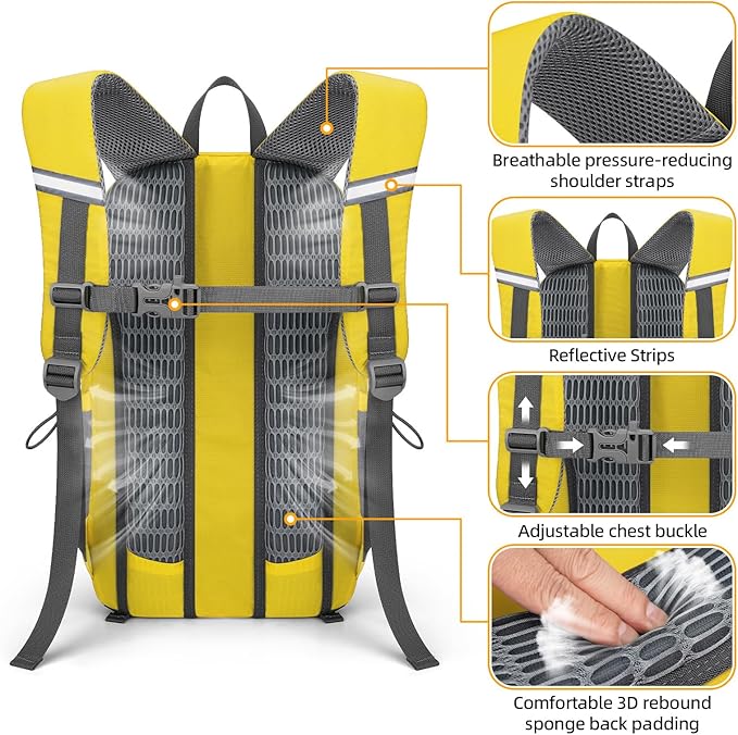RealCool Hiking Backpack for Men Women, 30L Lightweight Waterproof Travel - Image 4